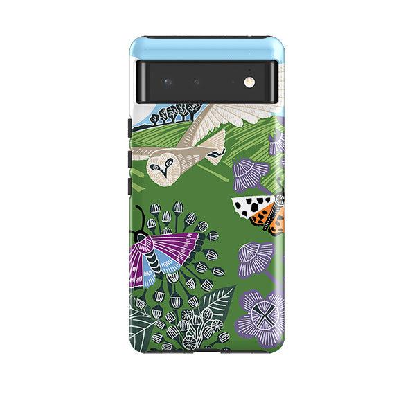 Google phone case-Morning Barn Owl By kate Heiss-Product Details Raised bevel to protect screen from scratches. Impact resistant polycarbonate shell and shock absorbing inner TPU liner. Secure fit with design wrapping around side of the case and full access to ports. Compatible with Qi-standard wireless charging. Thickness 1/8 inch (3mm), weight 30g. Compatibility See drop down menu for options, please select the right case as we print to order.-Stringberry
