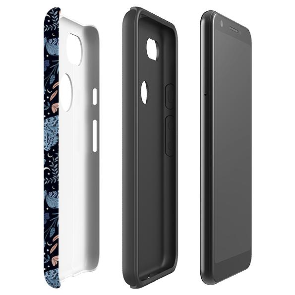 Google phone case-Moth By Jade Mosinski-Product Details Raised bevel to protect screen from scratches. Impact resistant polycarbonate shell and shock absorbing inner TPU liner. Secure fit with design wrapping around side of the case and full access to ports. Compatible with Qi-standard wireless charging. Thickness 1/8 inch (3mm), weight 30g. Compatibility See drop down menu for options, please select the right case as we print to order.-Stringberry