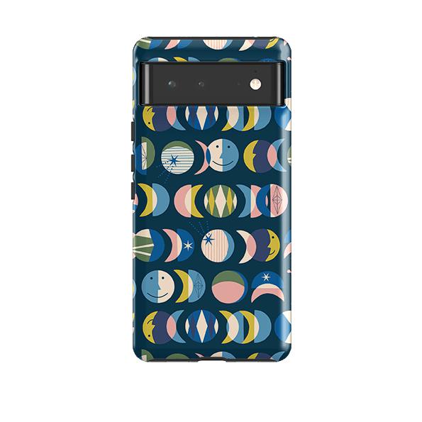 Google phone case-Mystic Moon By Ali Brookes-Product Details Raised bevel to protect screen from scratches. Impact resistant polycarbonate shell and shock absorbing inner TPU liner. Secure fit with design wrapping around side of the case and full access to ports. Compatible with Qi-standard wireless charging. Thickness 1/8 inch (3mm), weight 30g. Compatibility See drop down menu for options, please select the right case as we print to order.-Stringberry