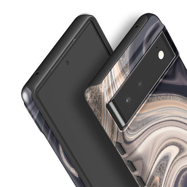 Google phone case-Natural (case does not glitter)-Product Details Raised bevel to protect screen from scratches. Impact resistant polycarbonate shell and shock absorbing inner TPU liner. Secure fit with design wrapping around side of the case and full access to ports. Compatible with Qi-standard wireless charging. Thickness 1/8 inch (3mm), weight 30g. Compatibility See drop down menu for options, please select the right case as we print to order.-Stringberry