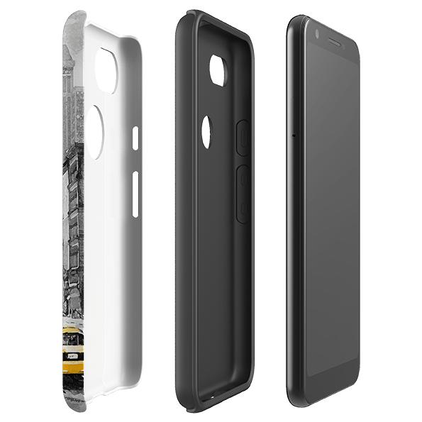 Google phone case-New York-Product Details Raised bevel to protect screen from scratches. Impact resistant polycarbonate shell and shock absorbing inner TPU liner. Secure fit with design wrapping around side of the case and full access to ports. Compatible with Qi-standard wireless charging. Thickness 1/8 inch (3mm), weight 30g. Compatibility See drop down menu for options, please select the right case as we print to order.-Stringberry
