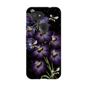 Google phone case-Night Bees-Product Details Raised bevel to protect screen from scratches. Impact resistant polycarbonate shell and shock absorbing inner TPU liner. Secure fit with design wrapping around side of the case and full access to ports. Compatible with Qi-standard wireless charging. Thickness 1/8 inch (3mm), weight 30g. Compatibility See drop down menu for options, please select the right case as we print to order.-Stringberry