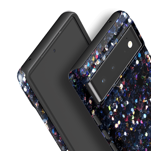 Google phone case-Night Sky By Kitty Joseph (case does not glitter)-Product Details Raised bevel to protect screen from scratches. Impact resistant polycarbonate shell and shock absorbing inner TPU liner. Secure fit with design wrapping around side of the case and full access to ports. Compatible with Qi-standard wireless charging. Thickness 1/8 inch (3mm), weight 30g. Compatibility See drop down menu for options, please select the right case as we print to order.-Stringberry