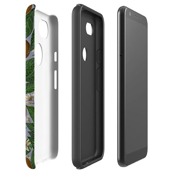 Google phone case-Oranges By Catherine Rowe-Product Details Raised bevel to protect screen from scratches. Impact resistant polycarbonate shell and shock absorbing inner TPU liner. Secure fit with design wrapping around side of the case and full access to ports. Compatible with Qi-standard wireless charging. Thickness 1/8 inch (3mm), weight 30g. Compatibility See drop down menu for options, please select the right case as we print to order.-Stringberry