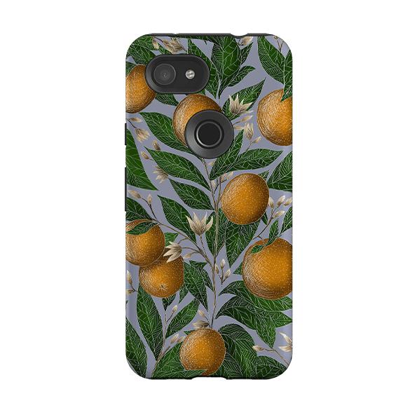 Google phone case-Oranges By Catherine Rowe-Product Details Raised bevel to protect screen from scratches. Impact resistant polycarbonate shell and shock absorbing inner TPU liner. Secure fit with design wrapping around side of the case and full access to ports. Compatible with Qi-standard wireless charging. Thickness 1/8 inch (3mm), weight 30g. Compatibility See drop down menu for options, please select the right case as we print to order.-Stringberry