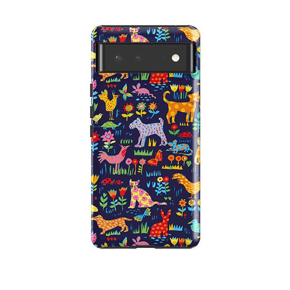 Google phone case-Our Yard By Sarah Campbell-Product Details Raised bevel to protect screen from scratches. Impact resistant polycarbonate shell and shock absorbing inner TPU liner. Secure fit with design wrapping around side of the case and full access to ports. Compatible with Qi-standard wireless charging. Thickness 1/8 inch (3mm), weight 30g. Compatibility See drop down menu for options, please select the right case as we print to order.-Stringberry