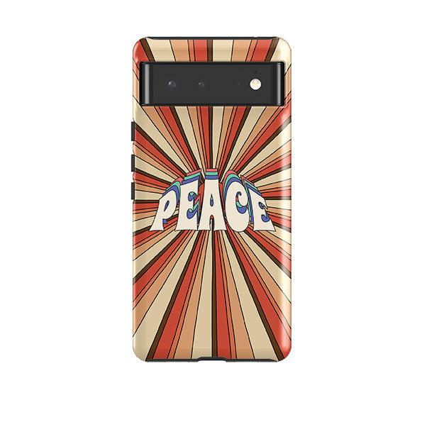 Google phone case-Peace A-Product Details Raised bevel to protect screen from scratches. Impact resistant polycarbonate shell and shock absorbing inner TPU liner. Secure fit with design wrapping around side of the case and full access to ports. Compatible with Qi-standard wireless charging. Thickness 1/8 inch (3mm), weight 30g. Compatibility See drop down menu for options, please select the right case as we print to order.-Stringberry