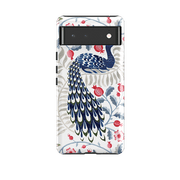 Google phone case-Peacock By Bex Parkin-Product Details Raised bevel to protect screen from scratches. Impact resistant polycarbonate shell and shock absorbing inner TPU liner. Secure fit with design wrapping around side of the case and full access to ports. Compatible with Qi-standard wireless charging. Thickness 1/8 inch (3mm), weight 30g. Compatibility See drop down menu for options, please select the right case as we print to order.-Stringberry