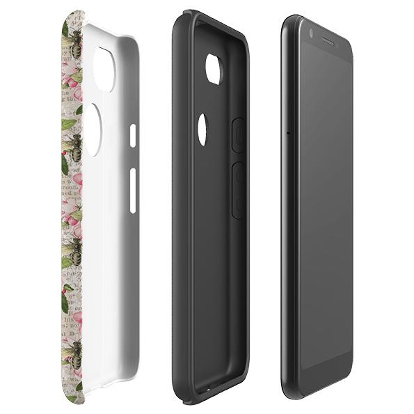 Google phone case-Pink Summer-Product Details Raised bevel to protect screen from scratches. Impact resistant polycarbonate shell and shock absorbing inner TPU liner. Secure fit with design wrapping around side of the case and full access to ports. Compatible with Qi-standard wireless charging. Thickness 1/8 inch (3mm), weight 30g. Compatibility See drop down menu for options, please select the right case as we print to order.-Stringberry