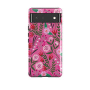 Google phone case-Pink Sunset By Lee Foster Wilson-Product Details Raised bevel to protect screen from scratches. Impact resistant polycarbonate shell and shock absorbing inner TPU liner. Secure fit with design wrapping around side of the case and full access to ports. Compatible with Qi-standard wireless charging. Thickness 1/8 inch (3mm), weight 30g. Compatibility See drop down menu for options, please select the right case as we print to order.-Stringberry
