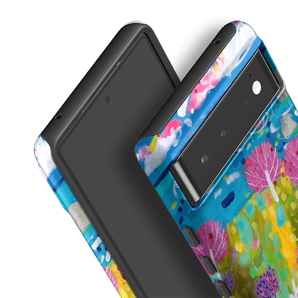 Google phone case-Precious Day By Claire West-Product Details Raised bevel to protect screen from scratches. Impact resistant polycarbonate shell and shock absorbing inner TPU liner. Secure fit with design wrapping around side of the case and full access to ports. Compatible with Qi-standard wireless charging. Thickness 1/8 inch (3mm), weight 30g. Compatibility See drop down menu for options, please select the right case as we print to order.-Stringberry