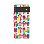 Google phone case-Pride By Caroline Bonne Muller-Product Details Raised bevel to protect screen from scratches. Impact resistant polycarbonate shell and shock absorbing inner TPU liner. Secure fit with design wrapping around side of the case and full access to ports. Compatible with Qi-standard wireless charging. Thickness 1/8 inch (3mm), weight 30g. Compatibility See drop down menu for options, please select the right case as we print to order.-Stringberry