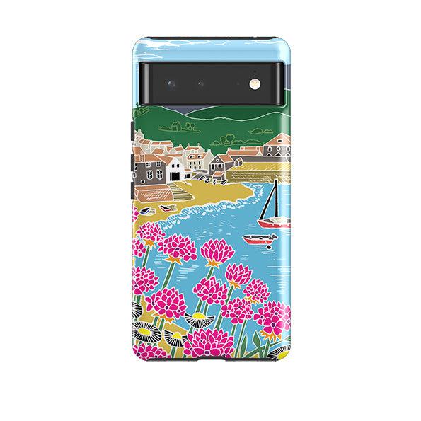 Google phone case-Quaint Harbour By kate Heiss-Product Details Raised bevel to protect screen from scratches. Impact resistant polycarbonate shell and shock absorbing inner TPU liner. Secure fit with design wrapping around side of the case and full access to ports. Compatible with Qi-standard wireless charging. Thickness 1/8 inch (3mm), weight 30g. Compatibility See drop down menu for options, please select the right case as we print to order.-Stringberry