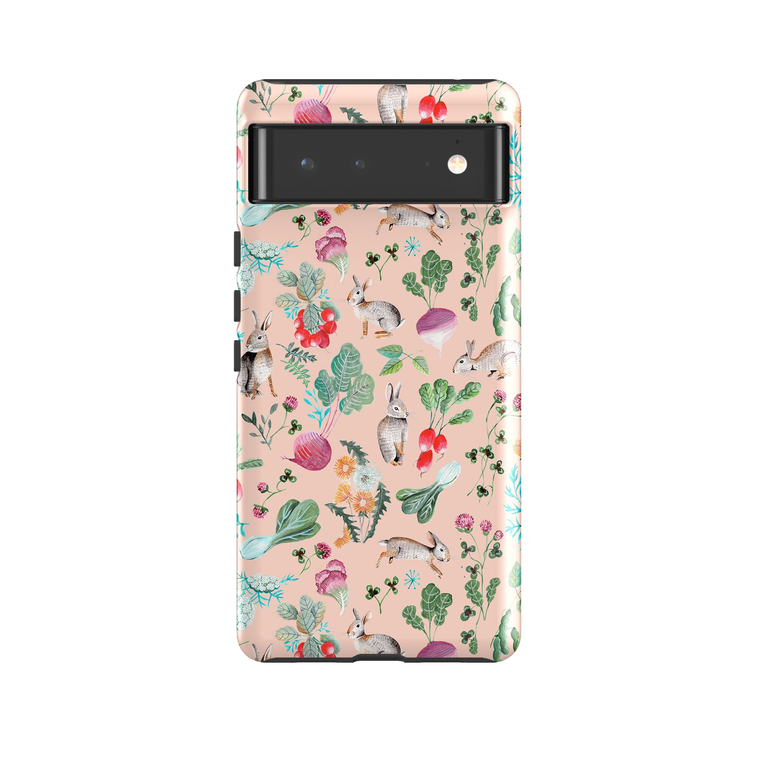 Google phone case-Rabbits By Caroline Bonne Muller-Product Details Raised bevel to protect screen from scratches. Impact resistant polycarbonate shell and shock absorbing inner TPU liner. Secure fit with design wrapping around side of the case and full access to ports. Compatible with Qi-standard wireless charging. Thickness 1/8 inch (3mm), weight 30g. Compatibility See drop down menu for options, please select the right case as we print to order.-Stringberry