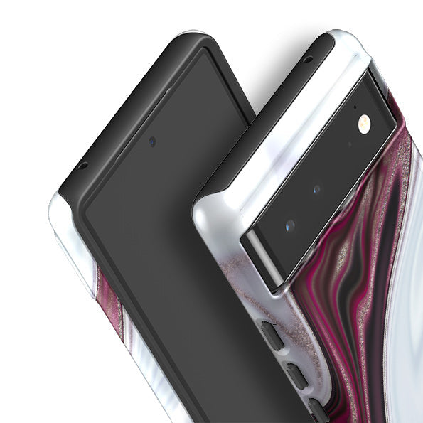 Google phone case-Regal (case does not glitter)-Product Details Raised bevel to protect screen from scratches. Impact resistant polycarbonate shell and shock absorbing inner TPU liner. Secure fit with design wrapping around side of the case and full access to ports. Compatible with Qi-standard wireless charging. Thickness 1/8 inch (3mm), weight 30g. Compatibility See drop down menu for options, please select the right case as we print to order.-Stringberry
