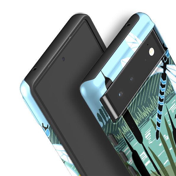 Google phone case-Riverside By kate Heiss-Product Details Raised bevel to protect screen from scratches. Impact resistant polycarbonate shell and shock absorbing inner TPU liner. Secure fit with design wrapping around side of the case and full access to ports. Compatible with Qi-standard wireless charging. Thickness 1/8 inch (3mm), weight 30g. Compatibility See drop down menu for options, please select the right case as we print to order.-Stringberry