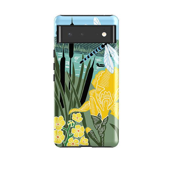 Google phone case-Riverside By kate Heiss-Product Details Raised bevel to protect screen from scratches. Impact resistant polycarbonate shell and shock absorbing inner TPU liner. Secure fit with design wrapping around side of the case and full access to ports. Compatible with Qi-standard wireless charging. Thickness 1/8 inch (3mm), weight 30g. Compatibility See drop down menu for options, please select the right case as we print to order.-Stringberry