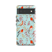 Google phone case-Robin By Caroline Bonne Muller-Product Details Raised bevel to protect screen from scratches. Impact resistant polycarbonate shell and shock absorbing inner TPU liner. Secure fit with design wrapping around side of the case and full access to ports. Compatible with Qi-standard wireless charging. Thickness 1/8 inch (3mm), weight 30g. Compatibility See drop down menu for options, please select the right case as we print to order.-Stringberry