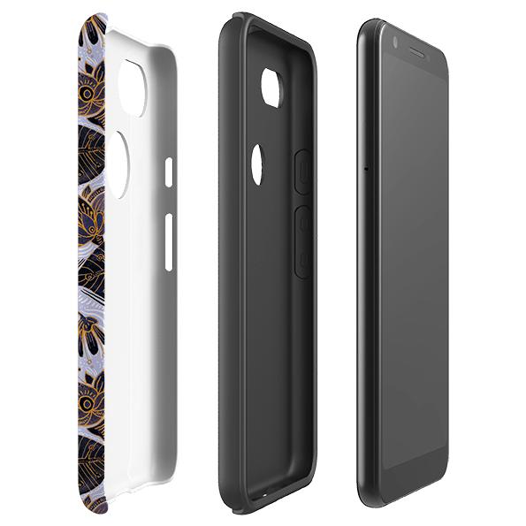 Google phone case-Royal Botanical-Product Details Raised bevel to protect screen from scratches. Impact resistant polycarbonate shell and shock absorbing inner TPU liner. Secure fit with design wrapping around side of the case and full access to ports. Compatible with Qi-standard wireless charging. Thickness 1/8 inch (3mm), weight 30g. Compatibility See drop down menu for options, please select the right case as we print to order.-Stringberry