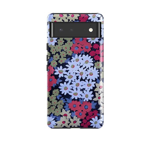 Google phone case-Sandpiper Floral By Sarah Campbell-Product Details Raised bevel to protect screen from scratches. Impact resistant polycarbonate shell and shock absorbing inner TPU liner. Secure fit with design wrapping around side of the case and full access to ports. Compatible with Qi-standard wireless charging. Thickness 1/8 inch (3mm), weight 30g. Compatibility See drop down menu for options, please select the right case as we print to order.-Stringberry