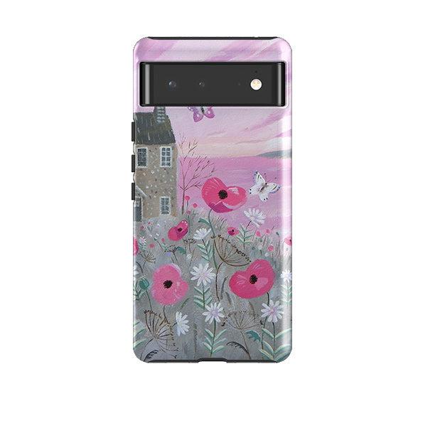 Google phone case-Seaside Flowers By Mary Stubberfield-Product Details Raised bevel to protect screen from scratches. Impact resistant polycarbonate shell and shock absorbing inner TPU liner. Secure fit with design wrapping around side of the case and full access to ports. Compatible with Qi-standard wireless charging. Thickness 1/8 inch (3mm), weight 30g. Compatibility See drop down menu for options, please select the right case as we print to order.-Stringberry