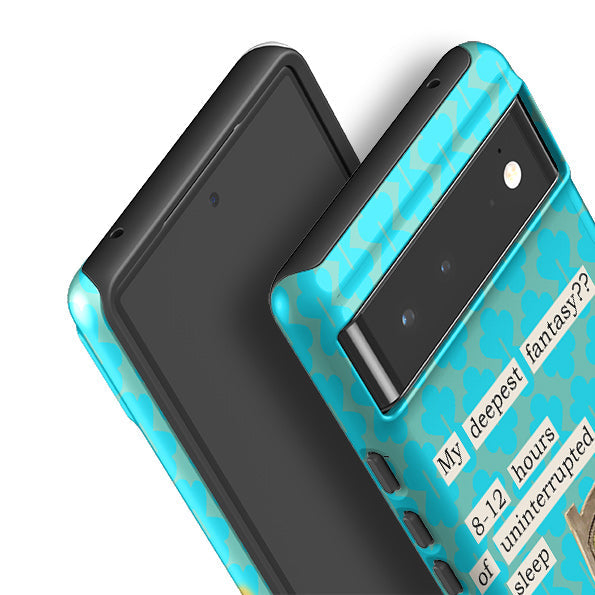 Google phone case-Sleep By Clare Jordan-Product Details Raised bevel to protect screen from scratches. Impact resistant polycarbonate shell and shock absorbing inner TPU liner. Secure fit with design wrapping around side of the case and full access to ports. Compatible with Qi-standard wireless charging. Thickness 1/8 inch (3mm), weight 30g. Compatibility See drop down menu for options, please select the right case as we print to order.-Stringberry