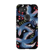 Google phone case-Soaring Birds By Catherine Rowe-Product Details Raised bevel to protect screen from scratches. Impact resistant polycarbonate shell and shock absorbing inner TPU liner. Secure fit with design wrapping around side of the case and full access to ports. Compatible with Qi-standard wireless charging. Thickness 1/8 inch (3mm), weight 30g. Compatibility See drop down menu for options, please select the right case as we print to order.-Stringberry