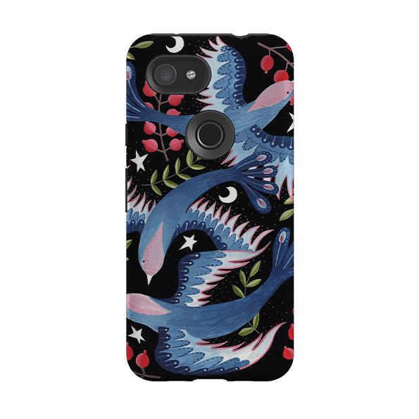 Google phone case-Soaring Birds By Catherine Rowe-Product Details Raised bevel to protect screen from scratches. Impact resistant polycarbonate shell and shock absorbing inner TPU liner. Secure fit with design wrapping around side of the case and full access to ports. Compatible with Qi-standard wireless charging. Thickness 1/8 inch (3mm), weight 30g. Compatibility See drop down menu for options, please select the right case as we print to order.-Stringberry