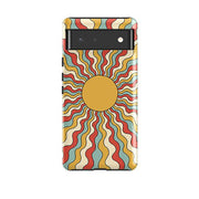 Google phone case-Solar-Product Details Raised bevel to protect screen from scratches. Impact resistant polycarbonate shell and shock absorbing inner TPU liner. Secure fit with design wrapping around side of the case and full access to ports. Compatible with Qi-standard wireless charging. Thickness 1/8 inch (3mm), weight 30g. Compatibility See drop down menu for options, please select the right case as we print to order.-Stringberry
