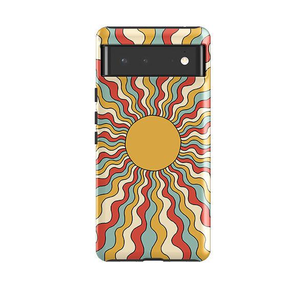 Google phone case-Solar-Product Details Raised bevel to protect screen from scratches. Impact resistant polycarbonate shell and shock absorbing inner TPU liner. Secure fit with design wrapping around side of the case and full access to ports. Compatible with Qi-standard wireless charging. Thickness 1/8 inch (3mm), weight 30g. Compatibility See drop down menu for options, please select the right case as we print to order.-Stringberry