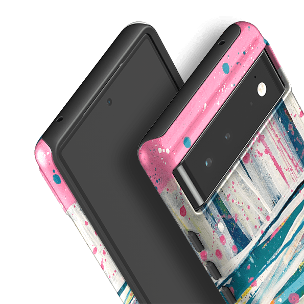 Google phone case-Something Fishy By Claire West-Product Details Raised bevel to protect screen from scratches. Impact resistant polycarbonate shell and shock absorbing inner TPU liner. Secure fit with design wrapping around side of the case and full access to ports. Compatible with Qi-standard wireless charging. Thickness 1/8 inch (3mm), weight 30g. Compatibility See drop down menu for options, please select the right case as we print to order.-Stringberry