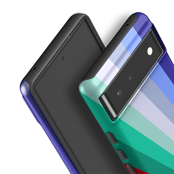 Google phone case-Spectrum Fan By Kitty Joseph-Product Details Raised bevel to protect screen from scratches. Impact resistant polycarbonate shell and shock absorbing inner TPU liner. Secure fit with design wrapping around side of the case and full access to ports. Compatible with Qi-standard wireless charging. Thickness 1/8 inch (3mm), weight 30g. Compatibility See drop down menu for options, please select the right case as we print to order.-Stringberry