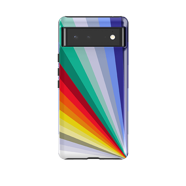 Google phone case-Spectrum Fan By Kitty Joseph-Product Details Raised bevel to protect screen from scratches. Impact resistant polycarbonate shell and shock absorbing inner TPU liner. Secure fit with design wrapping around side of the case and full access to ports. Compatible with Qi-standard wireless charging. Thickness 1/8 inch (3mm), weight 30g. Compatibility See drop down menu for options, please select the right case as we print to order.-Stringberry