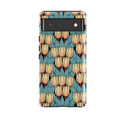 Google phone case-Spotty Tulip By Cressida Bell-Product Details Raised bevel to protect screen from scratches. Impact resistant polycarbonate shell and shock absorbing inner TPU liner. Secure fit with design wrapping around side of the case and full access to ports. Compatible with Qi-standard wireless charging. Thickness 1/8 inch (3mm), weight 30g. Compatibility See drop down menu for options, please select the right case as we print to order.-Stringberry