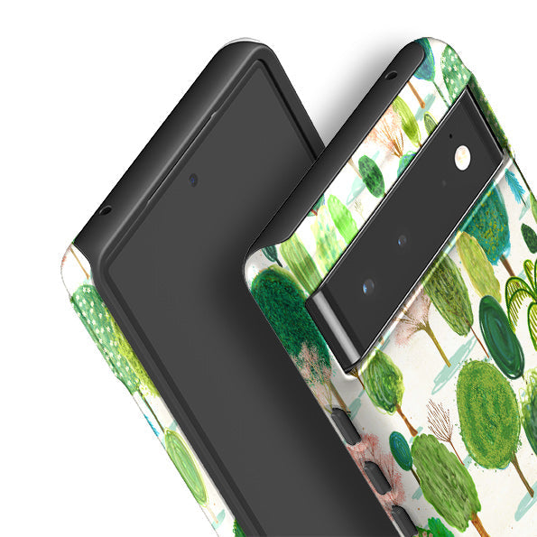 Google phone case-Spring In The Arboretum By Katherine Quinn-Product Details Raised bevel to protect screen from scratches. Impact resistant polycarbonate shell and shock absorbing inner TPU liner. Secure fit with design wrapping around side of the case and full access to ports. Compatible with Qi-standard wireless charging. Thickness 1/8 inch (3mm), weight 30g. Compatibility See drop down menu for options, please select the right case as we print to order.-Stringberry