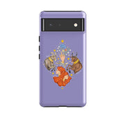 Google phone case-Spring Zodiac By Catherine Rowe-Product Details Raised bevel to protect screen from scratches. Impact resistant polycarbonate shell and shock absorbing inner TPU liner. Secure fit with design wrapping around side of the case and full access to ports. Compatible with Qi-standard wireless charging. Thickness 1/8 inch (3mm), weight 30g. Compatibility See drop down menu for options, please select the right case as we print to order.-Stringberry