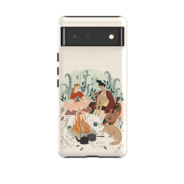 Google phone case-Summer Fire By Meghann Rader-Product Details Raised bevel to protect screen from scratches. Impact resistant polycarbonate shell and shock absorbing inner TPU liner. Secure fit with design wrapping around side of the case and full access to ports. Compatible with Qi-standard wireless charging. Thickness 1/8 inch (3mm), weight 30g. Compatibility See drop down menu for options, please select the right case as we print to order.-Stringberry