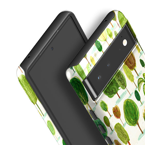 Google phone case-Summer In The Arboretum By Katherine Quinn-Product Details Raised bevel to protect screen from scratches. Impact resistant polycarbonate shell and shock absorbing inner TPU liner. Secure fit with design wrapping around side of the case and full access to ports. Compatible with Qi-standard wireless charging. Thickness 1/8 inch (3mm), weight 30g. Compatibility See drop down menu for options, please select the right case as we print to order.-Stringberry