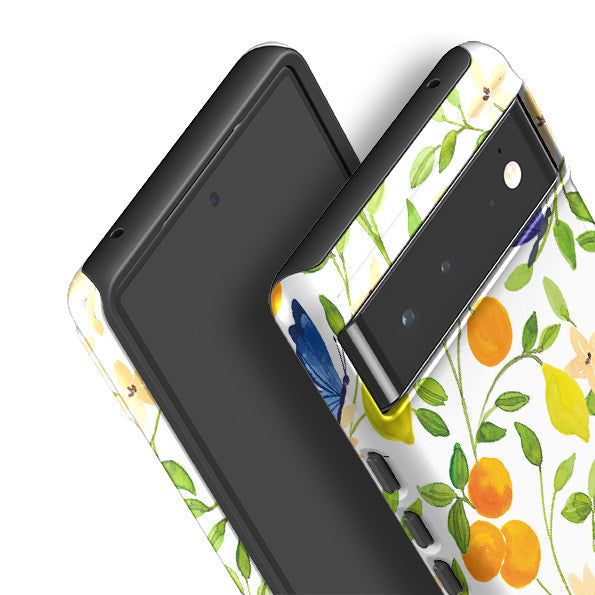 Google phone case-Summer Pattern By Elisabeth Haager-Product Details Raised bevel to protect screen from scratches. Impact resistant polycarbonate shell and shock absorbing inner TPU liner. Secure fit with design wrapping around side of the case and full access to ports. Compatible with Qi-standard wireless charging. Thickness 1/8 inch (3mm), weight 30g. Compatibility See drop down menu for options, please select the right case as we print to order.-Stringberry