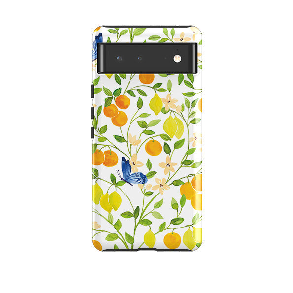 Google phone case-Summer Pattern By Elisabeth Haager-Product Details Raised bevel to protect screen from scratches. Impact resistant polycarbonate shell and shock absorbing inner TPU liner. Secure fit with design wrapping around side of the case and full access to ports. Compatible with Qi-standard wireless charging. Thickness 1/8 inch (3mm), weight 30g. Compatibility See drop down menu for options, please select the right case as we print to order.-Stringberry