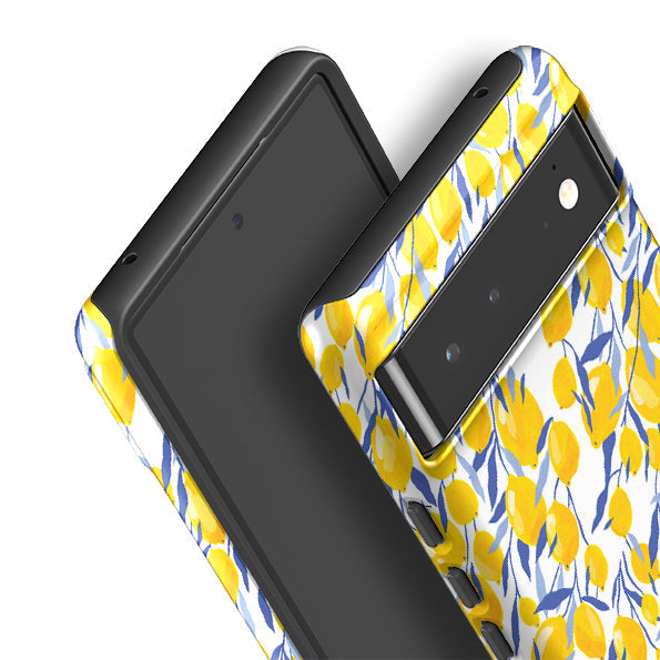 Google phone case-Summer Pattern By Madalina Andronic-Product Details Raised bevel to protect screen from scratches. Impact resistant polycarbonate shell and shock absorbing inner TPU liner. Secure fit with design wrapping around side of the case and full access to ports. Compatible with Qi-standard wireless charging. Thickness 1/8 inch (3mm), weight 30g. Compatibility See drop down menu for options, please select the right case as we print to order.-Stringberry