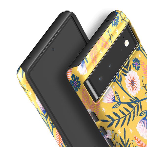 Google phone case-Summertime Garden By Lee Foster Wilson-Product Details Raised bevel to protect screen from scratches. Impact resistant polycarbonate shell and shock absorbing inner TPU liner. Secure fit with design wrapping around side of the case and full access to ports. Compatible with Qi-standard wireless charging. Thickness 1/8 inch (3mm), weight 30g. Compatibility See drop down menu for options, please select the right case as we print to order.-Stringberry