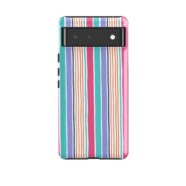Google phone case-Sunrays Blue By Sarah Campbell-Product Details Raised bevel to protect screen from scratches. Impact resistant polycarbonate shell and shock absorbing inner TPU liner. Secure fit with design wrapping around side of the case and full access to ports. Compatible with Qi-standard wireless charging. Thickness 1/8 inch (3mm), weight 30g. Compatibility See drop down menu for options, please select the right case as we print to order.-Stringberry