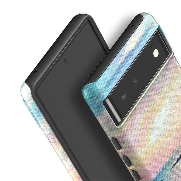 Google phone case-Sunset By Mary Stubberfield-Product Details Raised bevel to protect screen from scratches. Impact resistant polycarbonate shell and shock absorbing inner TPU liner. Secure fit with design wrapping around side of the case and full access to ports. Compatible with Qi-standard wireless charging. Thickness 1/8 inch (3mm), weight 30g. Compatibility See drop down menu for options, please select the right case as we print to order.-Stringberry