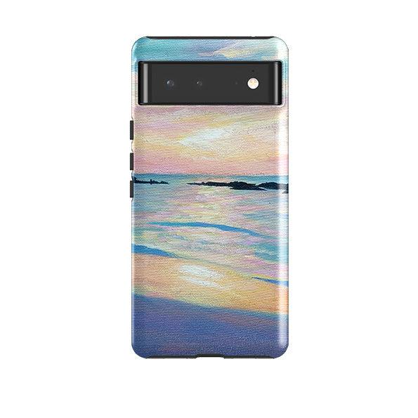 Google phone case-Sunset By Mary Stubberfield-Product Details Raised bevel to protect screen from scratches. Impact resistant polycarbonate shell and shock absorbing inner TPU liner. Secure fit with design wrapping around side of the case and full access to ports. Compatible with Qi-standard wireless charging. Thickness 1/8 inch (3mm), weight 30g. Compatibility See drop down menu for options, please select the right case as we print to order.-Stringberry