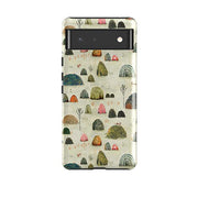 Google phone case-Sunset Mossy Hills By Katherine Quinn-Product Details Raised bevel to protect screen from scratches. Impact resistant polycarbonate shell and shock absorbing inner TPU liner. Secure fit with design wrapping around side of the case and full access to ports. Compatible with Qi-standard wireless charging. Thickness 1/8 inch (3mm), weight 30g. Compatibility See drop down menu for options, please select the right case as we print to order.-Stringberry