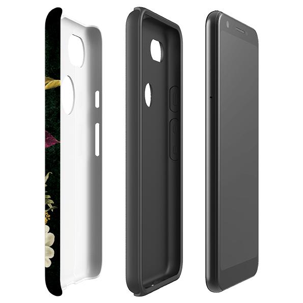 Google phone case-Surreal-Product Details Raised bevel to protect screen from scratches. Impact resistant polycarbonate shell and shock absorbing inner TPU liner. Secure fit with design wrapping around side of the case and full access to ports. Compatible with Qi-standard wireless charging. Thickness 1/8 inch (3mm), weight 30g. Compatibility See drop down menu for options, please select the right case as we print to order.-Stringberry
