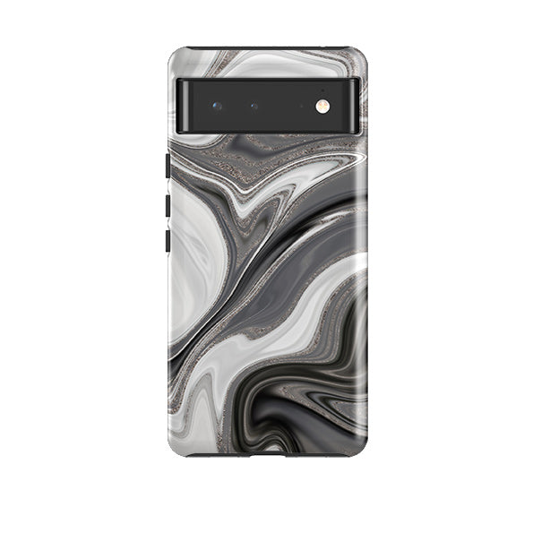 Google phone case-Swash (case does not glitter)-Product Details Raised bevel to protect screen from scratches. Impact resistant polycarbonate shell and shock absorbing inner TPU liner. Secure fit with design wrapping around side of the case and full access to ports. Compatible with Qi-standard wireless charging. Thickness 1/8 inch (3mm), weight 30g. Compatibility See drop down menu for options, please select the right case as we print to order.-Stringberry