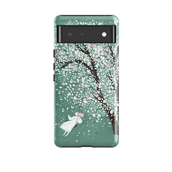 Google phone case-The Apricot Tree By Madalina Andronic-Product Details Raised bevel to protect screen from scratches. Impact resistant polycarbonate shell and shock absorbing inner TPU liner. Secure fit with design wrapping around side of the case and full access to ports. Compatible with Qi-standard wireless charging. Thickness 1/8 inch (3mm), weight 30g. Compatibility See drop down menu for options, please select the right case as we print to order.-Stringberry