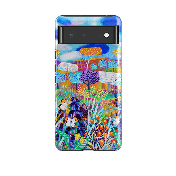 Google phone case-The Day By Claire West-Product Details Raised bevel to protect screen from scratches. Impact resistant polycarbonate shell and shock absorbing inner TPU liner. Secure fit with design wrapping around side of the case and full access to ports. Compatible with Qi-standard wireless charging. Thickness 1/8 inch (3mm), weight 30g. Compatibility See drop down menu for options, please select the right case as we print to order.-Stringberry